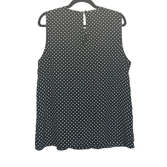 Michael Kors Black & White Polka Dot Blouse-Size XL-NWT - Picture 3 of 9